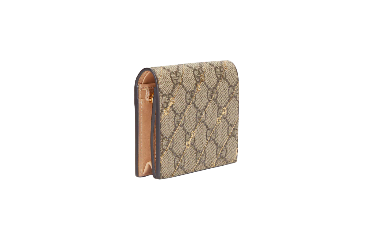 7.GUCCI CARD CASE WALLET WITH HORSEBIT PRINT