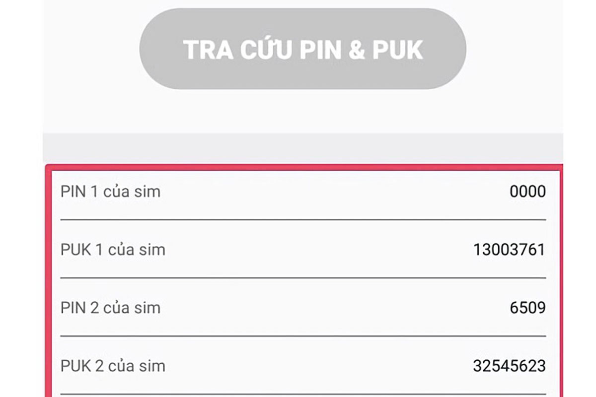 Các câu hỏi liên quan về mã PUK sim Viettel