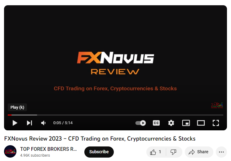 Revisión de FXNovus en la revisión de los mejores brókers de Forex