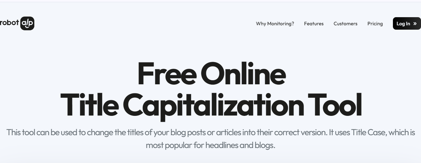 Robotalp's Free Online Title Capitalization