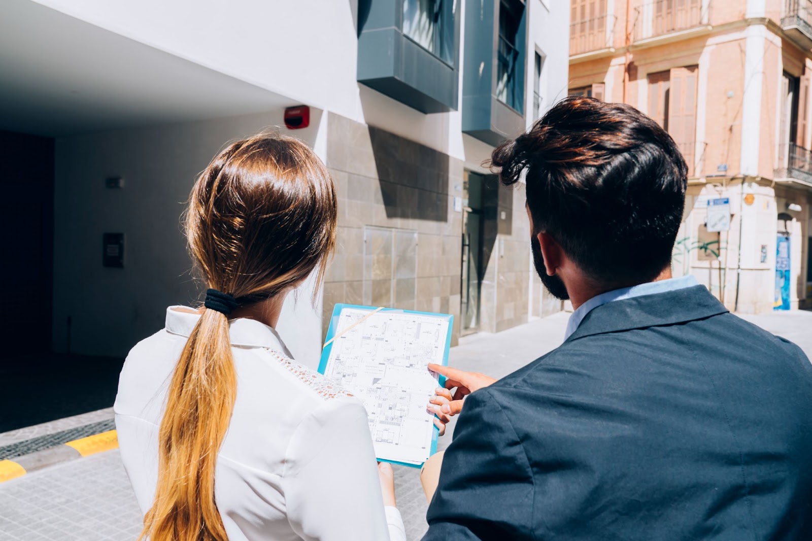 Home appraisers inspecting property
