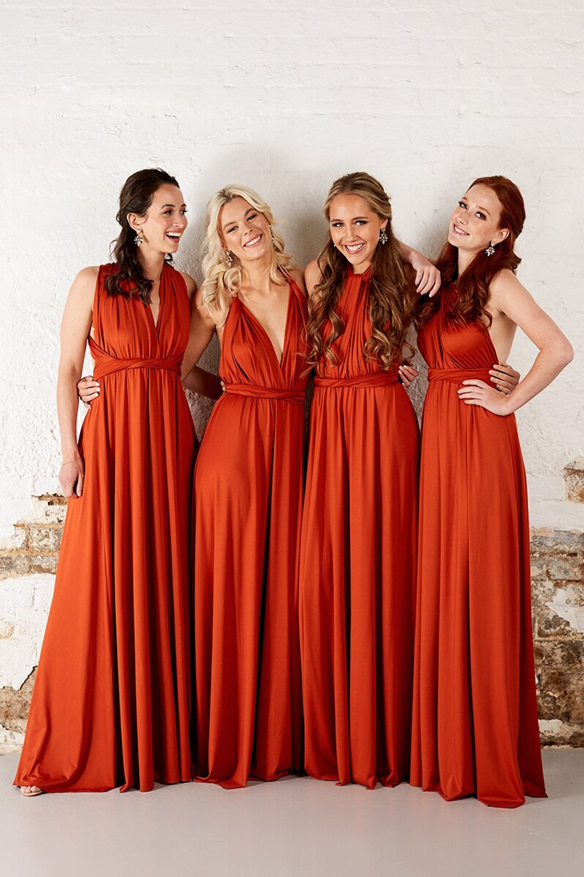 How to Style Rust Bridesmaid Dresses for Every Body Shape?
