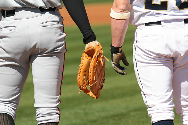 Playing baseball game together