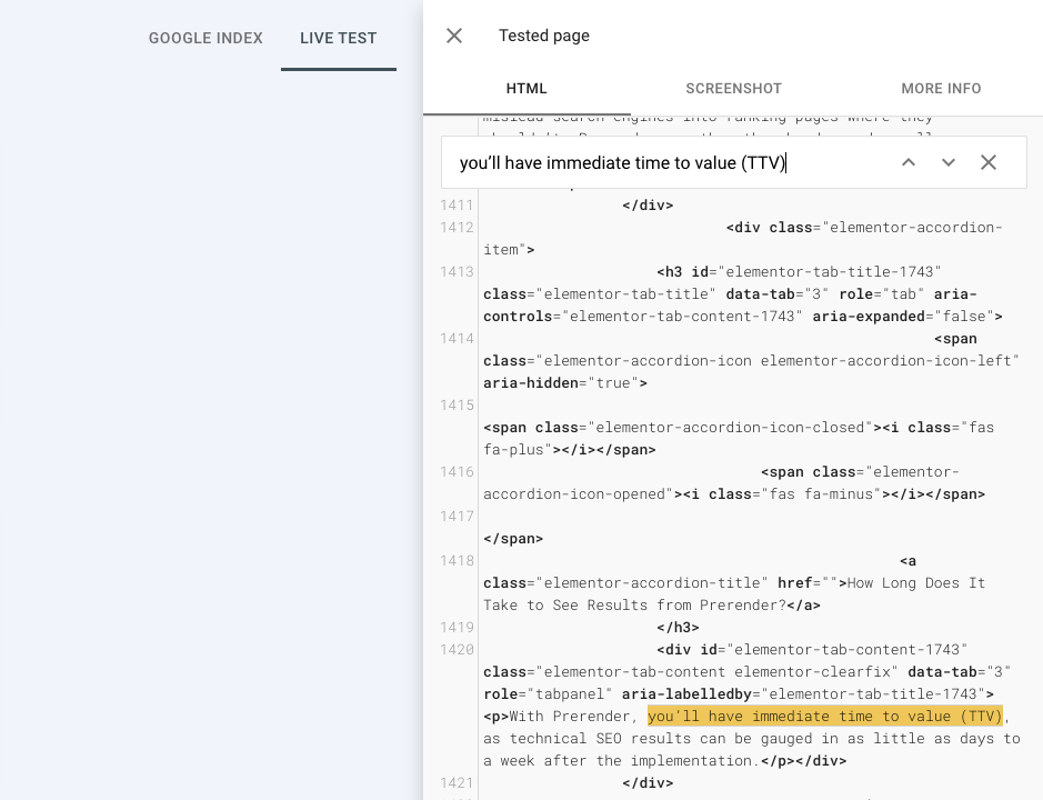 JavaScript code - evaluating TTV
