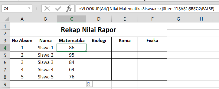 tutorial vlookup, rumus vlookup, cara vlookup, tutorial vlookup excel