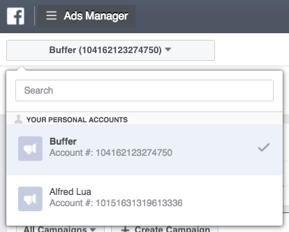 Screenshot showing how to advertise on Facebook with Facebook Ads Manager