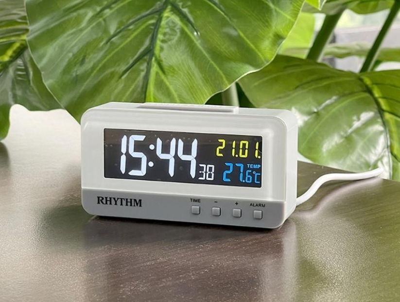 Đồng hồ để bàn sang trọng, đa tính năng RHYTHM LCT089NR03