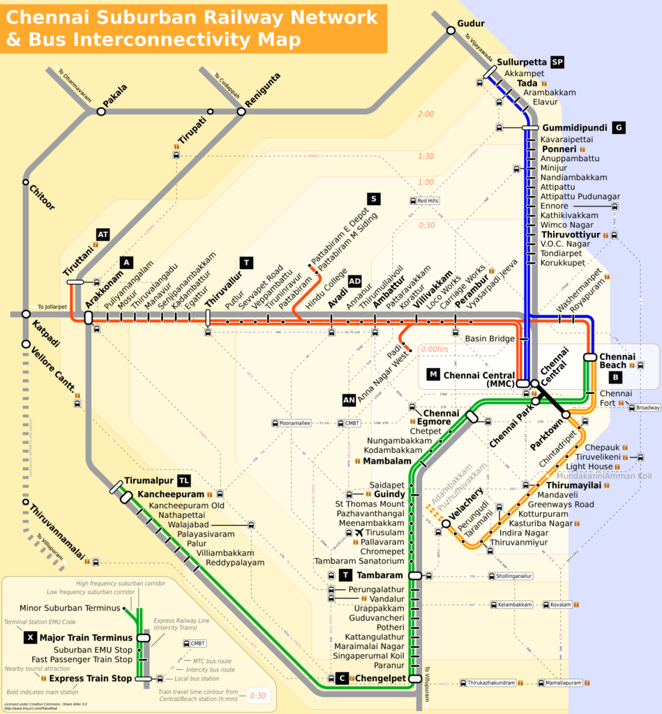 chennai suburban railway map