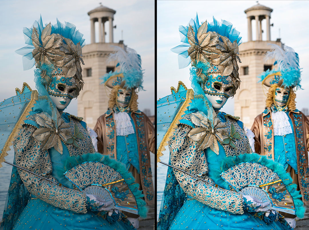 venice mask festival portraits photo editing tips