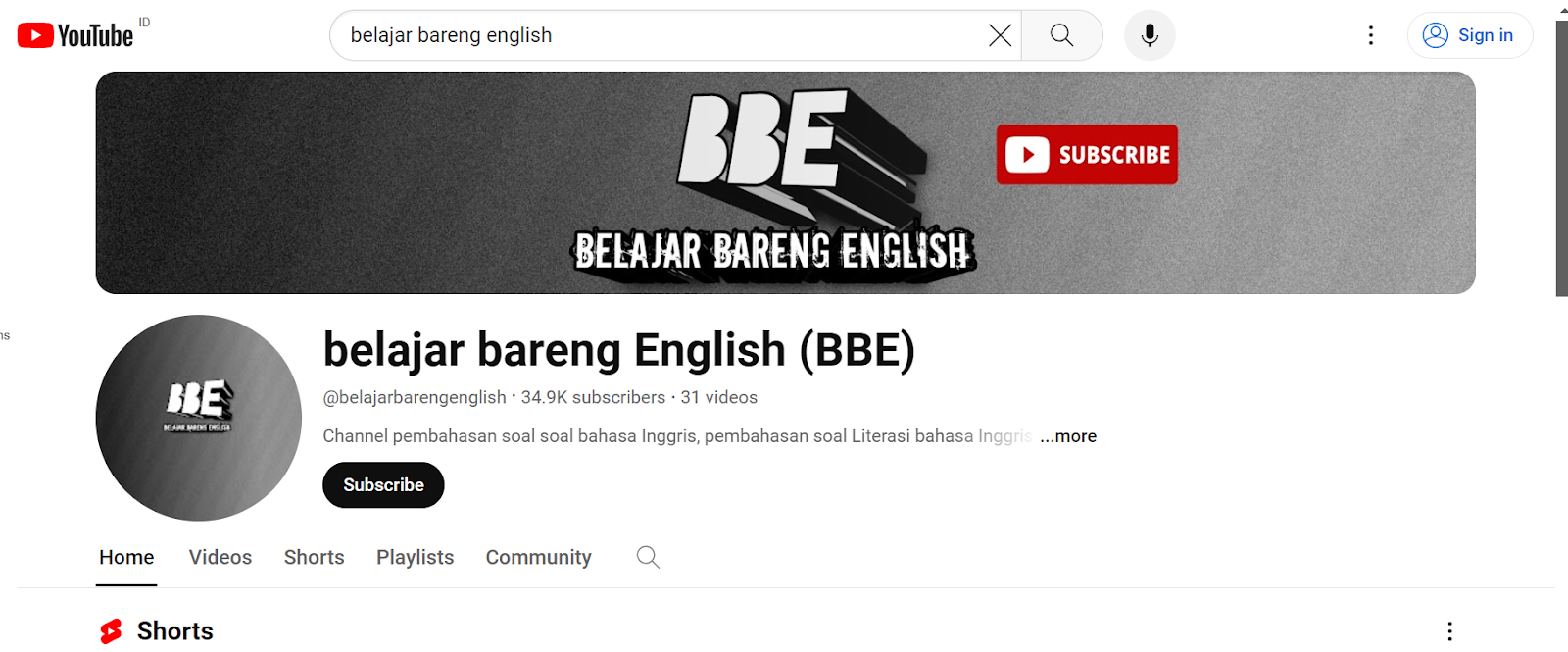 Belajar SNBT 2024 Belajar Bareng English (BBE)