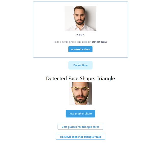 Face Shape Detector - Glasses and Hairstyle Suggestion