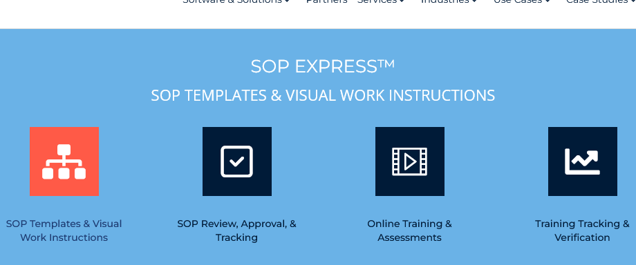 image showing SOP Express as policy and procedure management software