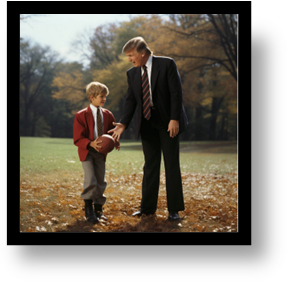 A person and child playing with a basketball

Description automatically generated