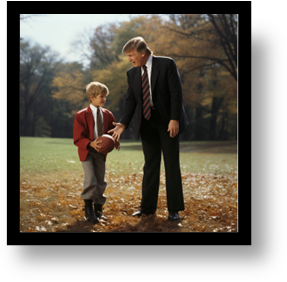 A person and child playing with a basketball

Description automatically generated