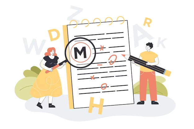 Graphic of a Girl and a Boy Proofreading Their Article