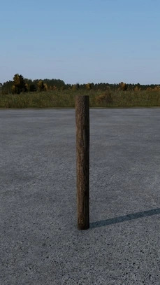 A screenshot of the flag pole base from DayZ.