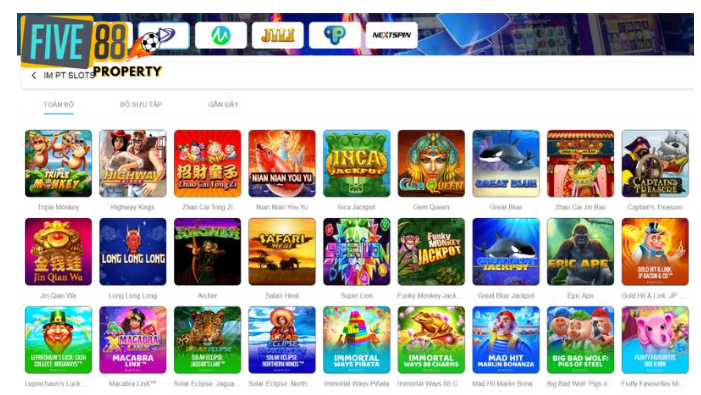 Sảnh IM PT Slots mang đến cho bạn nhiều rất nhiều loại game hấp dẫn