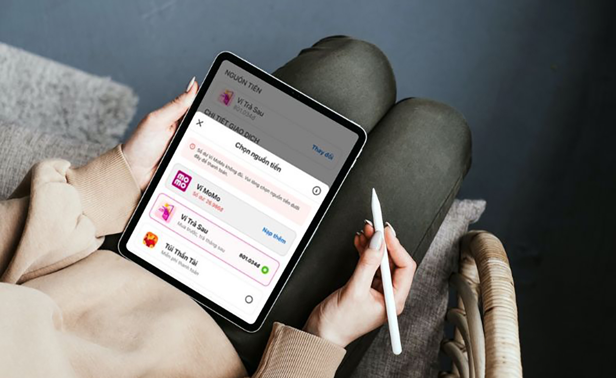 Chuyển đổi trả góp ví trả sau MoMo 