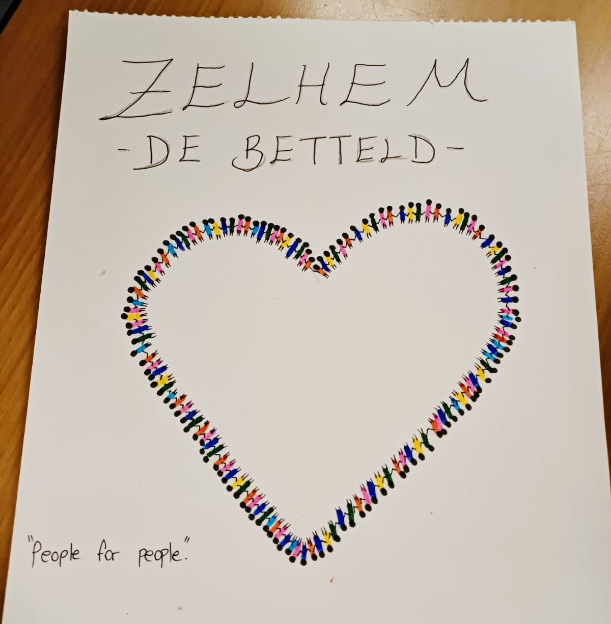 Thank you note from an unaccompanied minor in Zelhem