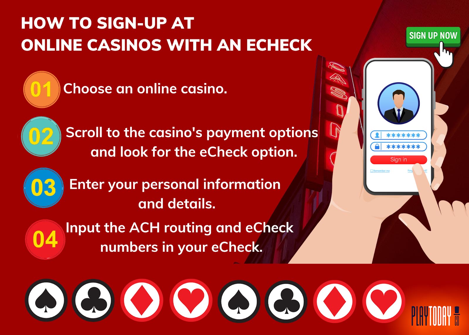 eChecks Sign-Up Process