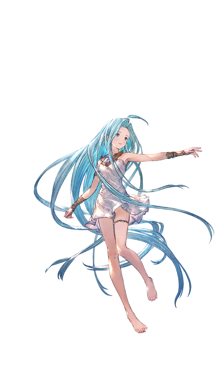 A promotional image of the character Lyria from Granblue Fantasy: Relink. 