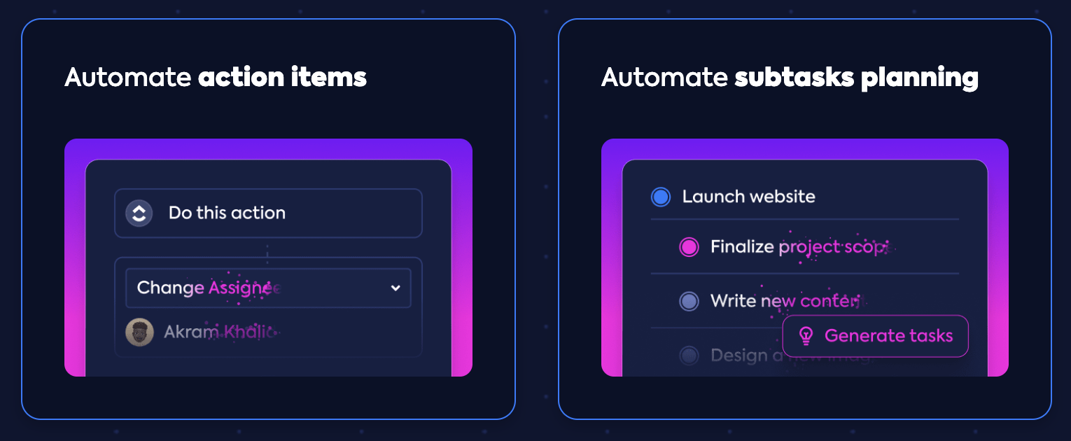 Automate Action Items and Subtasks with ClickUp Brain