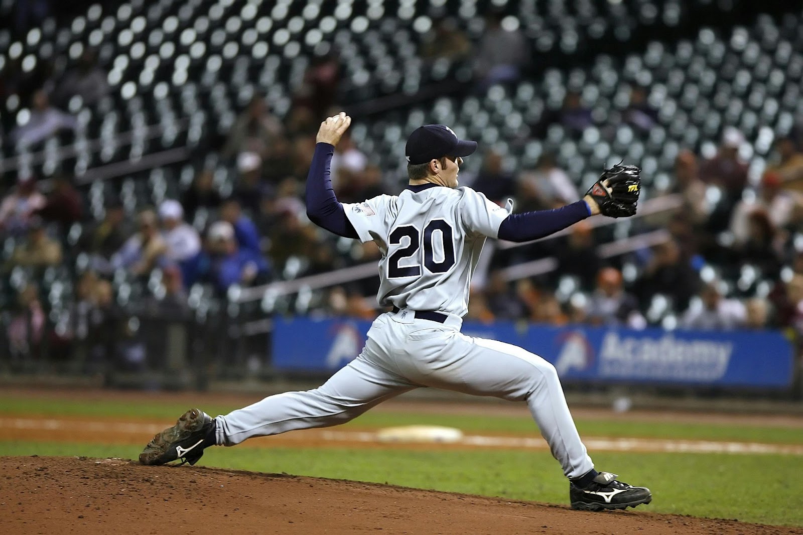 Baseball Bowler in Mid-Winding Motion