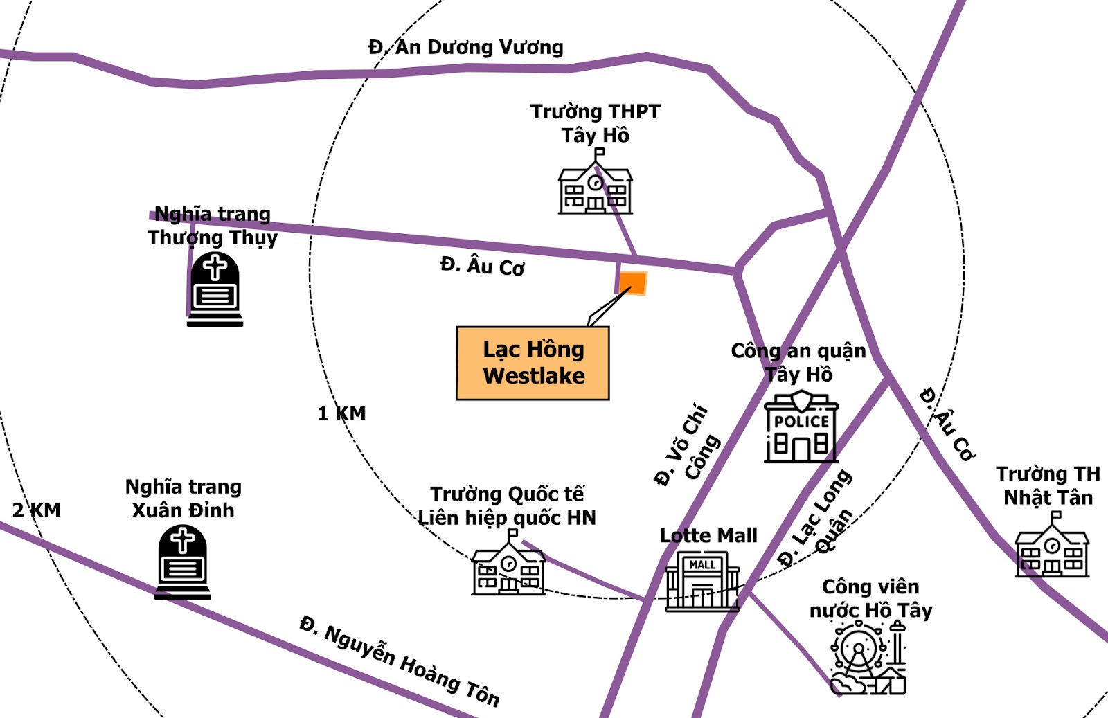 Đường đến chung cư Lạc Hồng Westlake