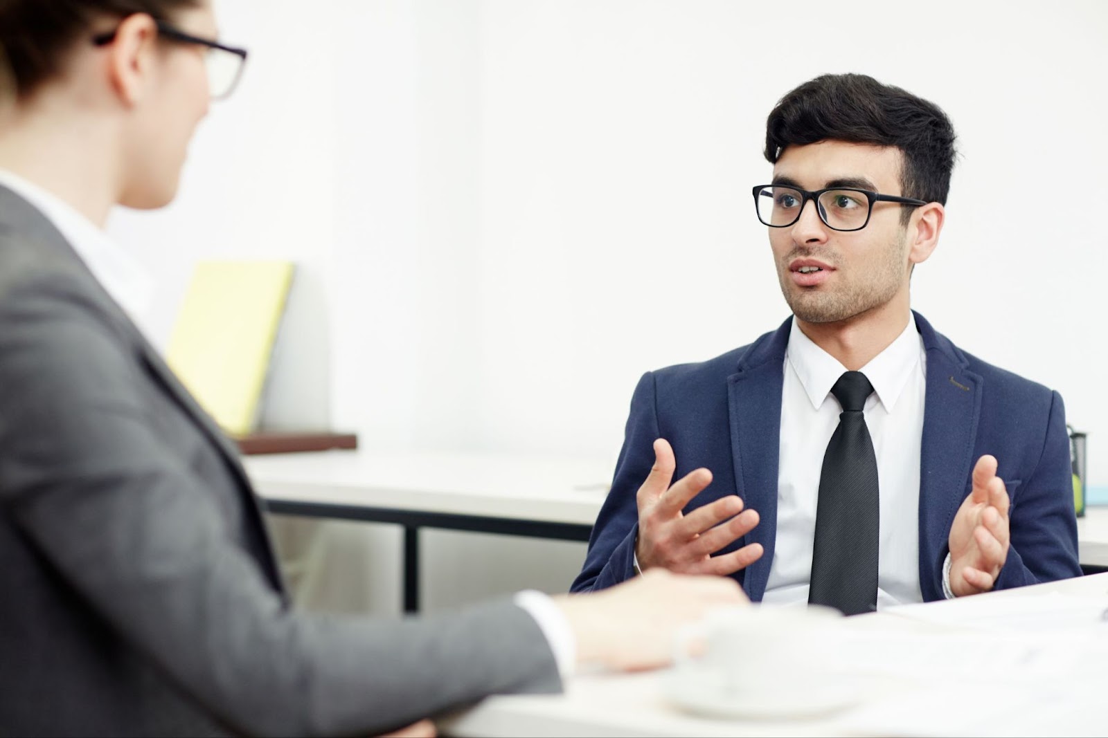 a manager in an interview