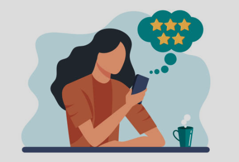 Customer satisfaction. Feedback. Rating on customer service illustration