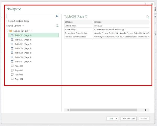 import pdf in excel
