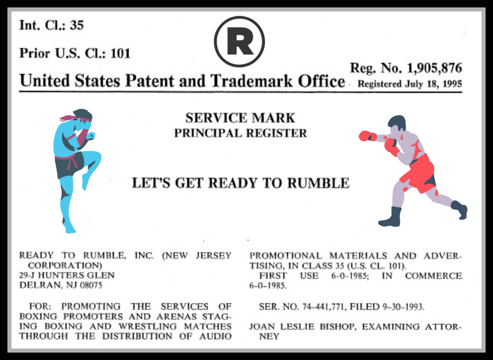 voice trademark for lets get ready to rumble