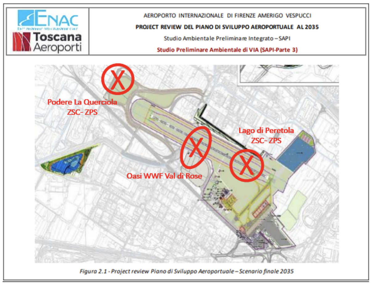 piano di sviluppo aeroportuale lago di peretola oasi wwf