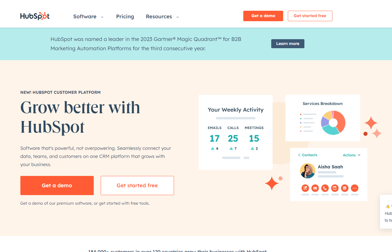 Grow better with HubSpot