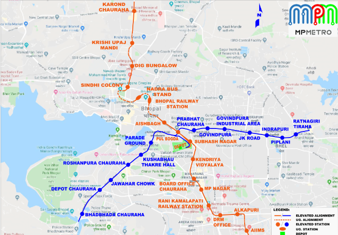 bhopal metro map