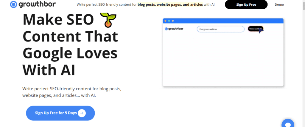 growthbar ai tool with seo capabilities