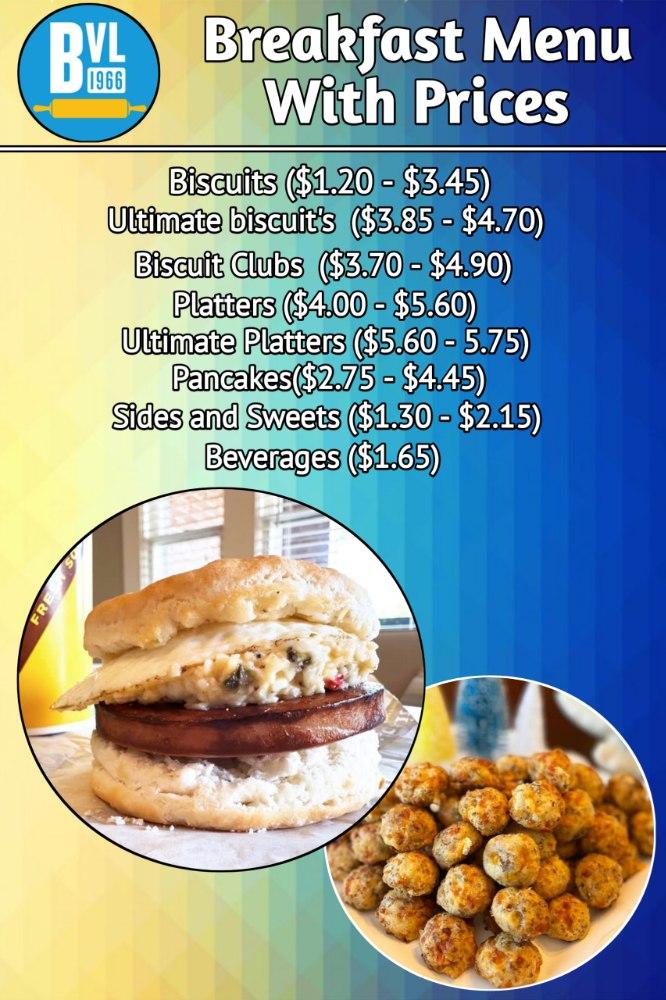 Biscuitville Breakfast Menu With Prices