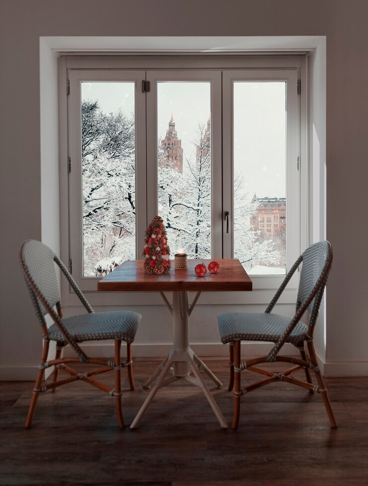 зимний вид из окна квартиры на сутки
