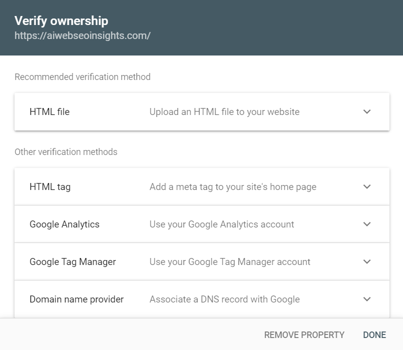 5 options for owner verification 