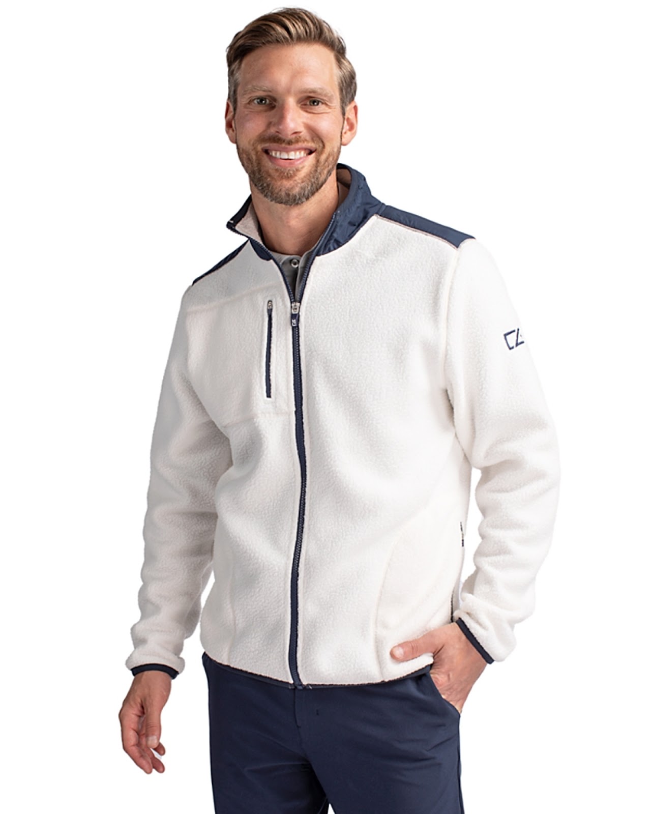 Men's sherpa fleece jacket for the gym