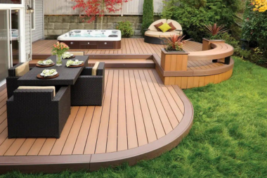 comparing built in seating options for your composite deck integrated planters custom built michigan