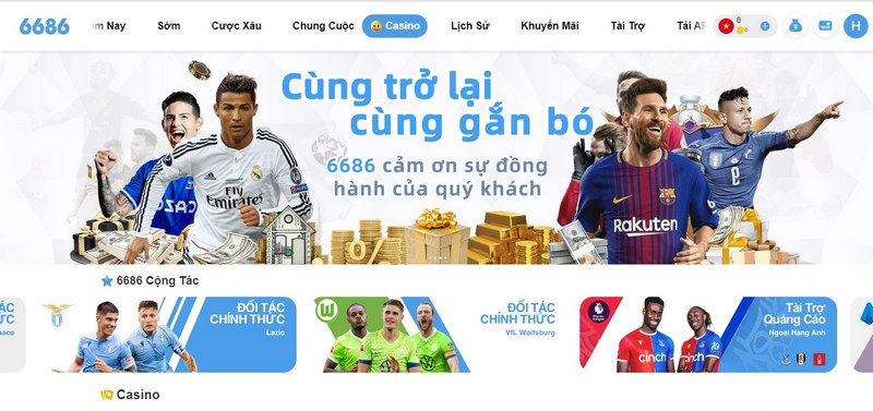 Cá cược trực tuyến 6686.casino: Sự lựa chọn hàng đầu 6686 bet