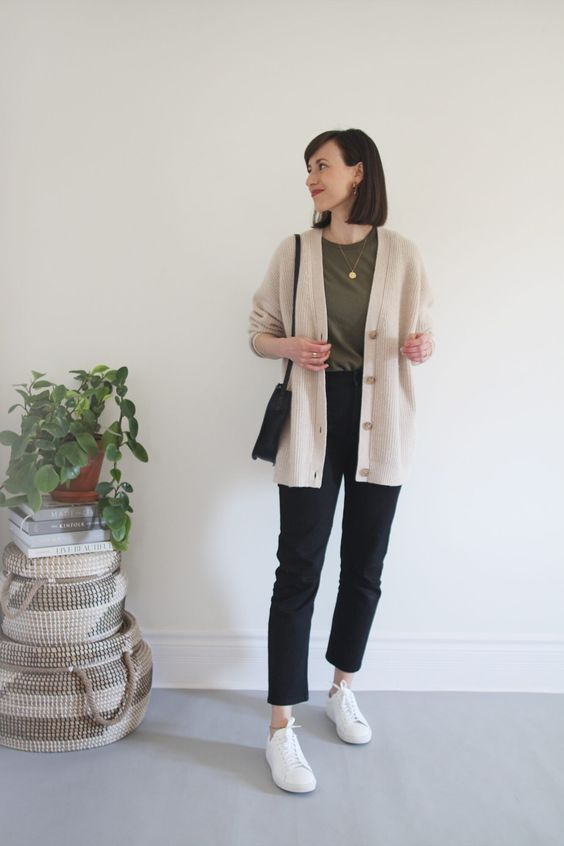 outfit kantor cardigan