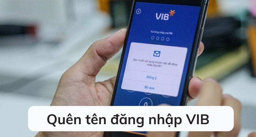 Quên tên đăng nhập VIB