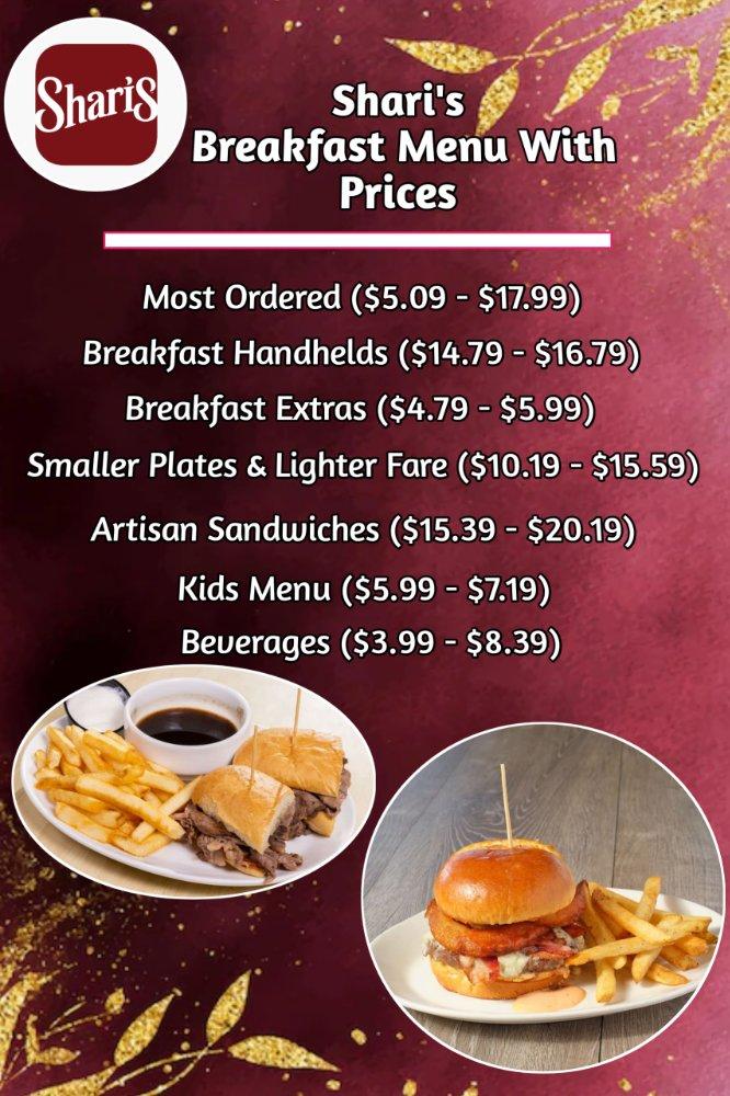 Shari's Breakfast Menu With Prices