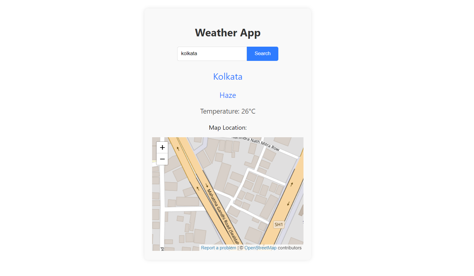 Testing weather app