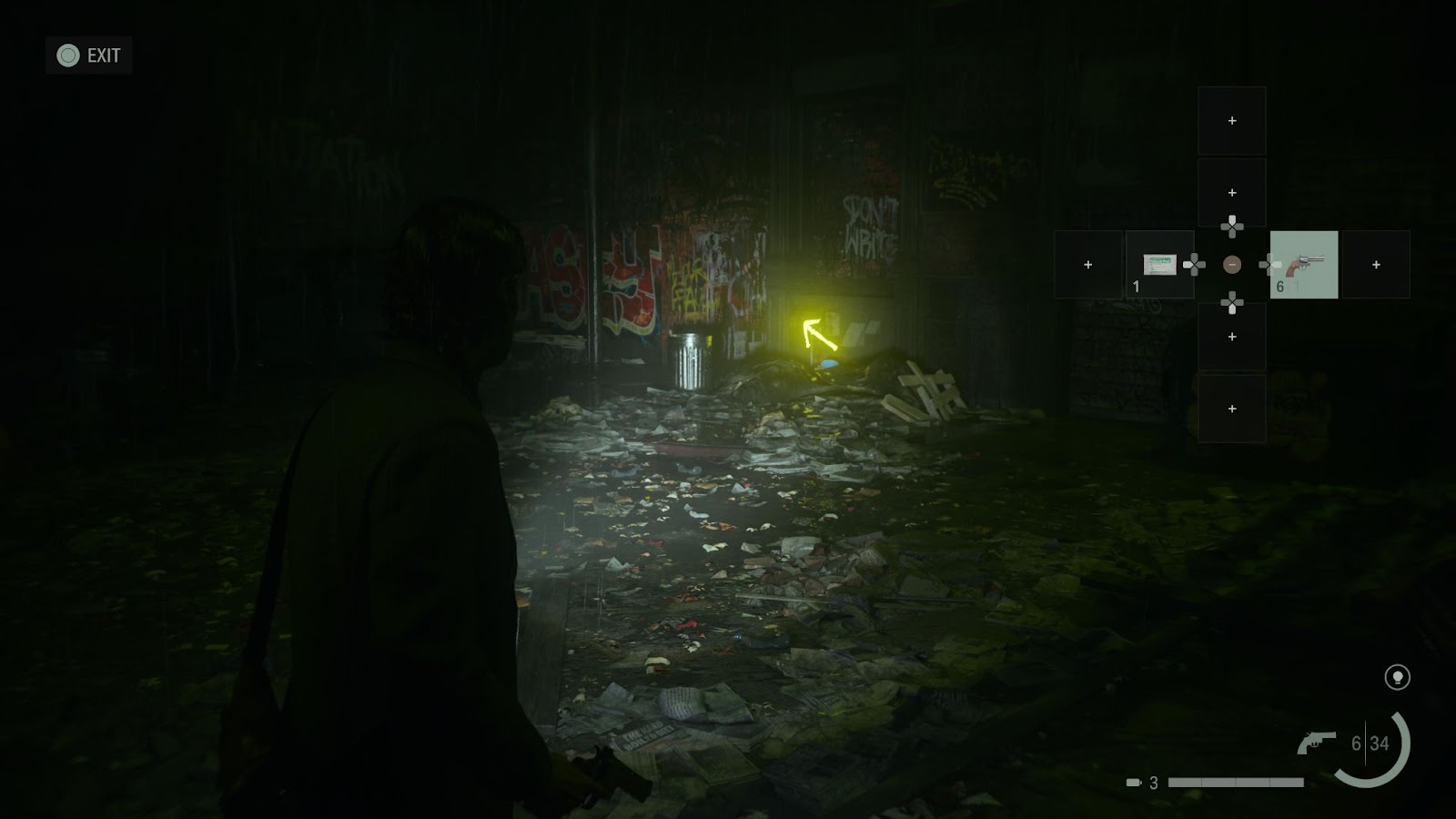 An in game screenshot of the quickslot feature from Alan Wake 2. 