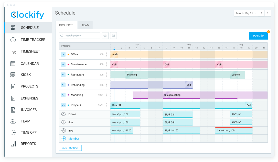 Project Management Tools Clockify