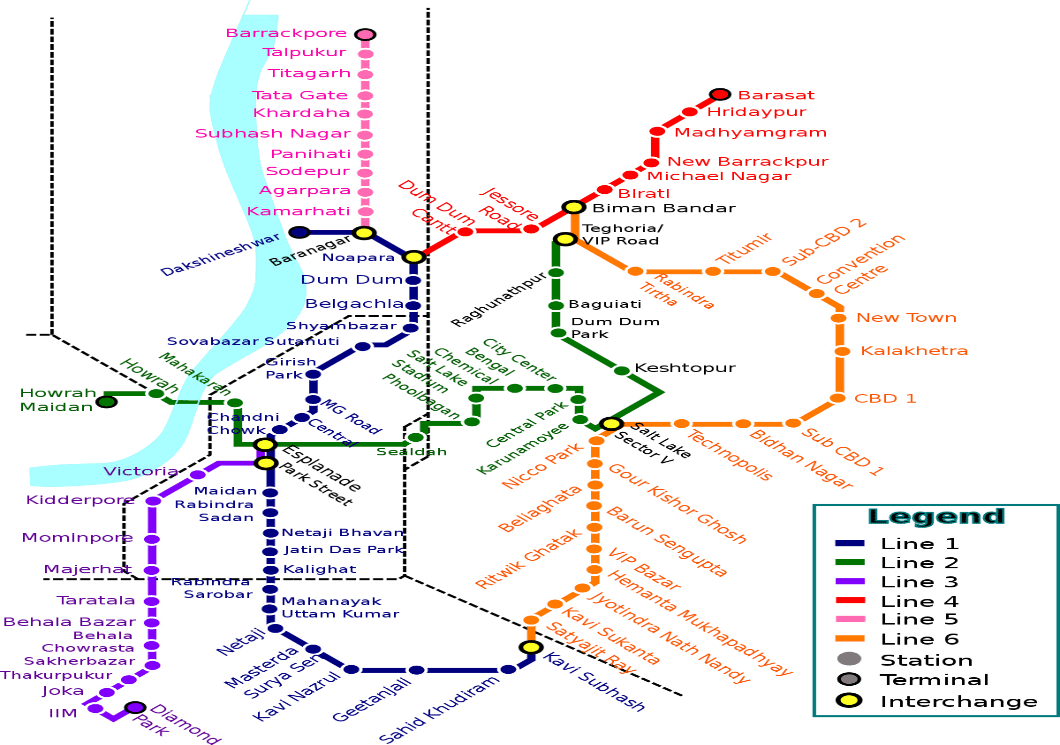 kolkata metro route map