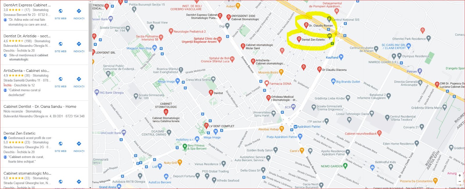 Promovare cabinet stomatologic pe Google Maps